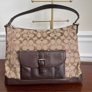 Coach Charlie Signature Hobo Shoulder Bag Like New